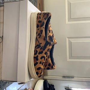 Leopard print (Faur fur) slip on sneakers